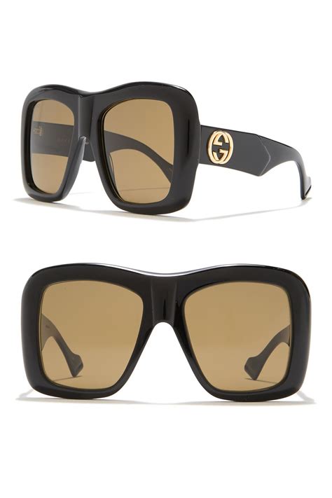 gucci sunglasses women's square frame|gucci unisex fashion 54mm sunglasses.